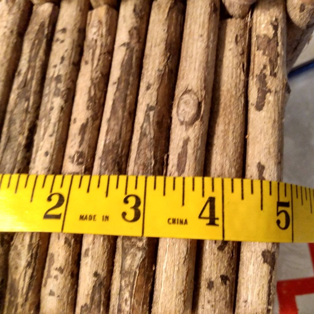 Rustic Read Wood Twig Primitive Accent Basket Planter - Picture 8 of 10
